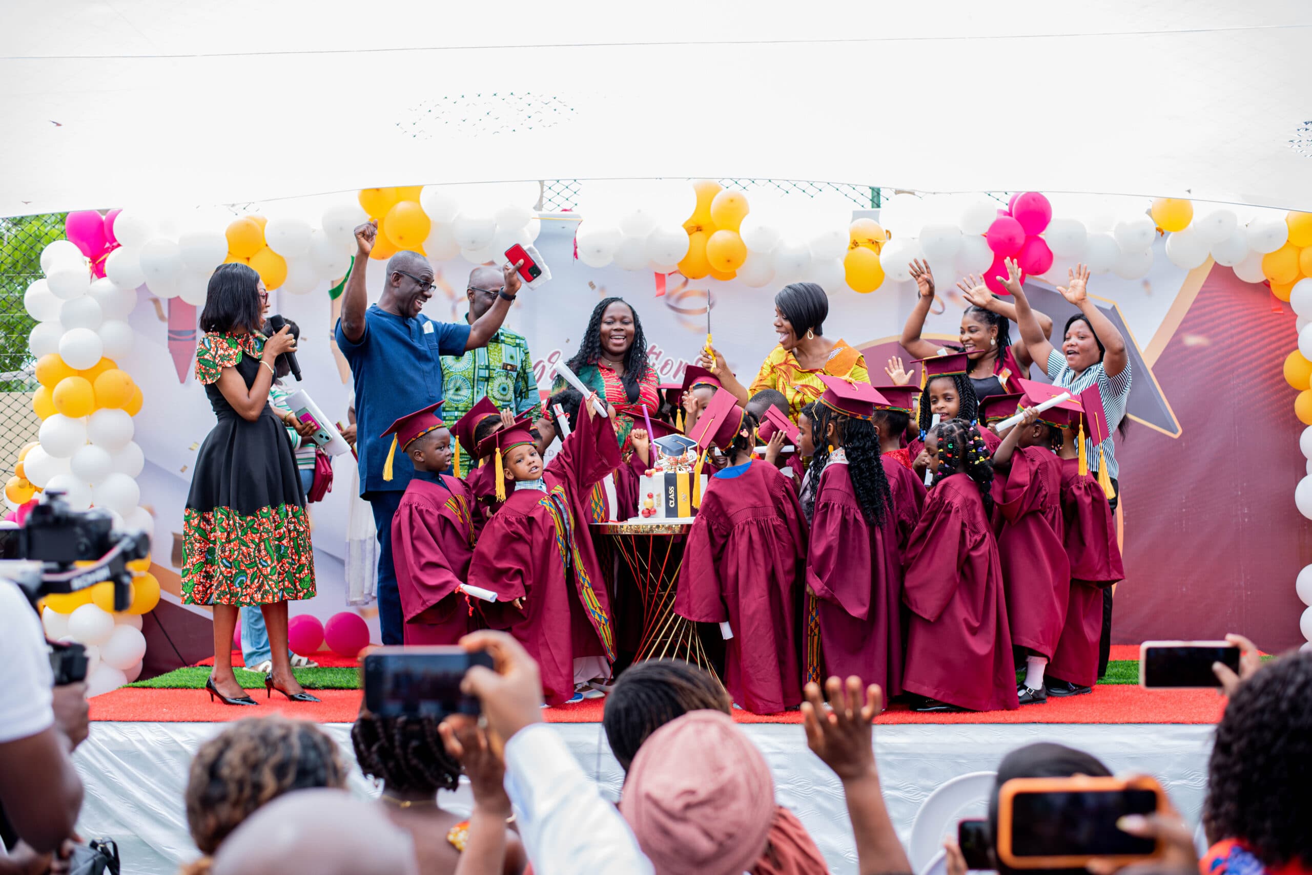 Graduands at the reception