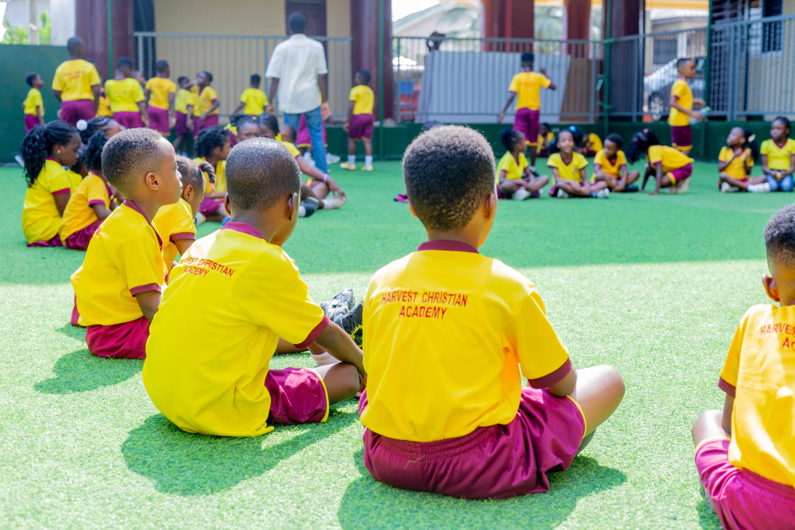 Students on the sports field